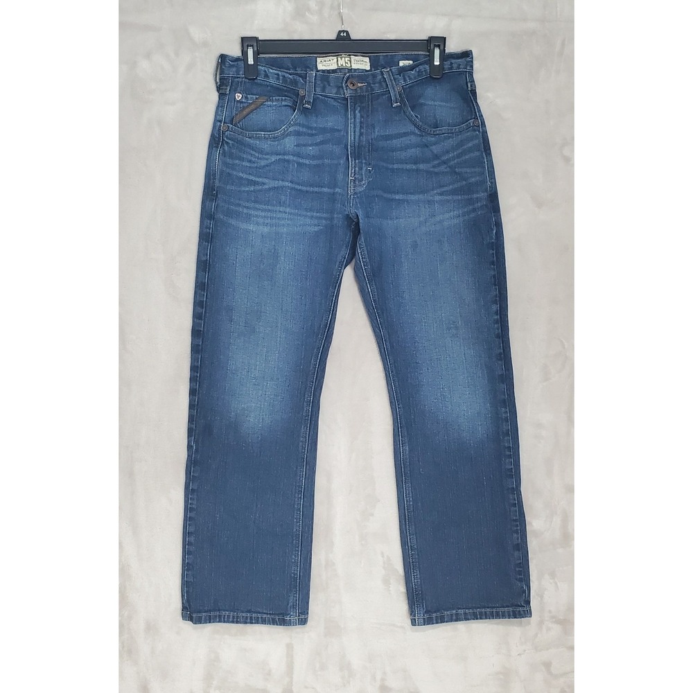 Ariat M5 Jeans Mens 34x30 Legacy Durham Straight Fit Straight Leg Blue *READ*